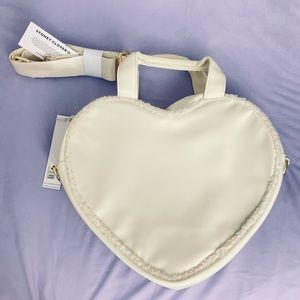 RARE Stoney Clover Lane Mini Heart Tote - Winter White